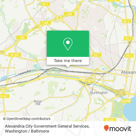 Alexandria City Government General Services map