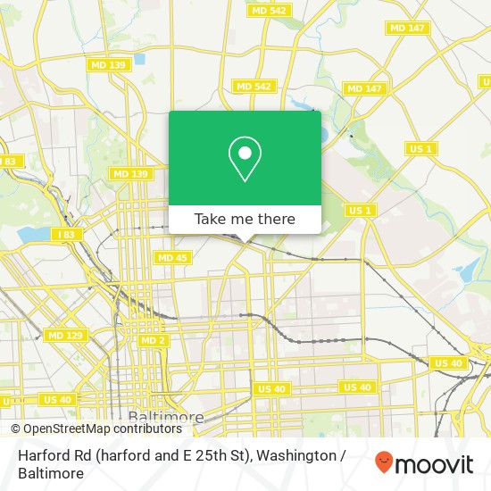 Harford Rd (harford and E 25th St), Baltimore, MD 21218 map