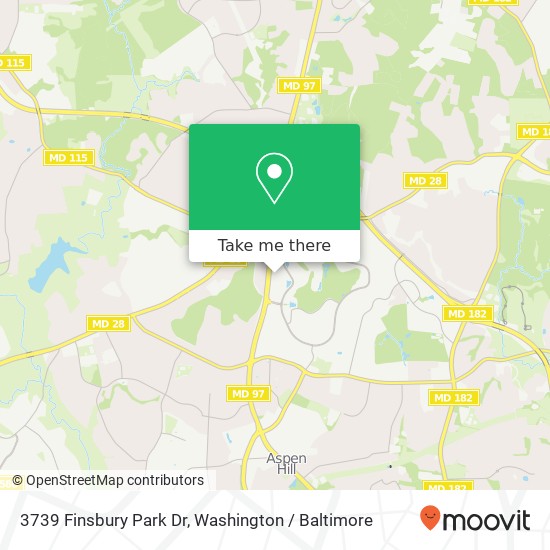 3739 Finsbury Park Dr, Silver Spring, MD 20906 map