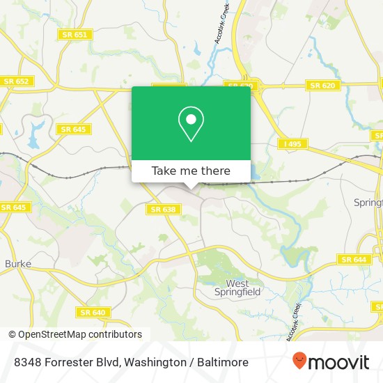 Mapa de 8348 Forrester Blvd, Springfield, VA 22152
