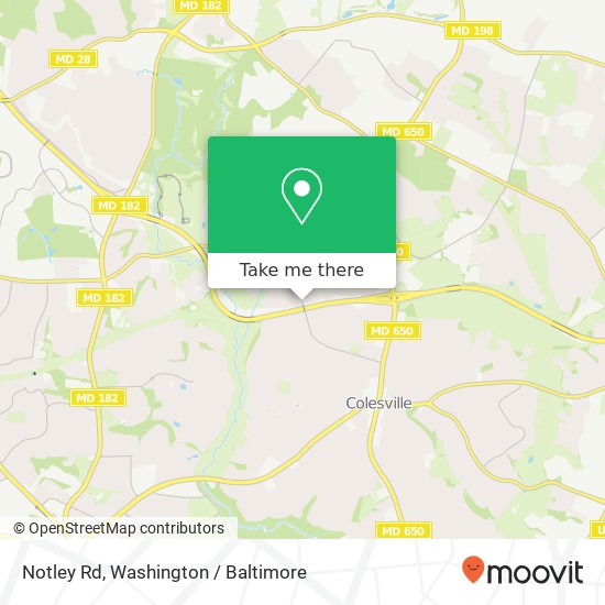 Mapa de Notley Rd, Silver Spring, MD 20904