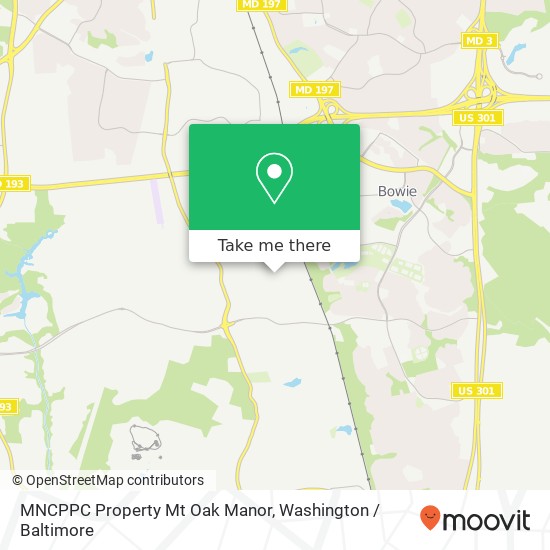 MNCPPC Property Mt Oak Manor, Spectacular Bid Ct map