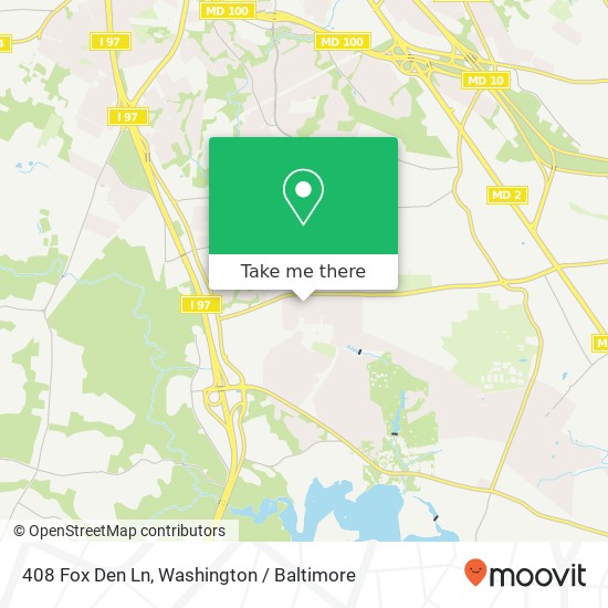 Mapa de 408 Fox Den Ln, Millersville, MD 21108