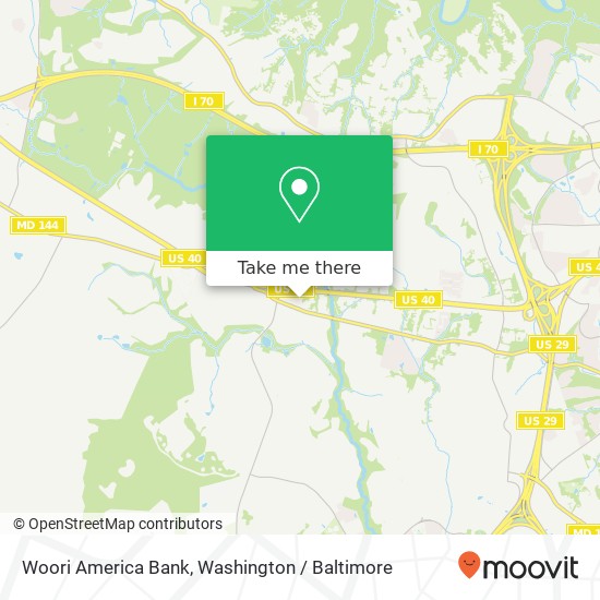 Mapa de Woori America Bank, 10035 Baltimore National Pike