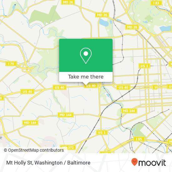 Mapa de Mt Holly St, Baltimore, MD 21229