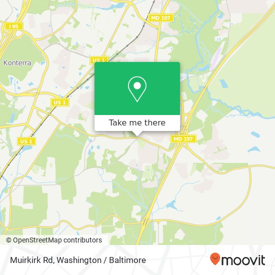 Mapa de Muirkirk Rd, Laurel, MD 20708
