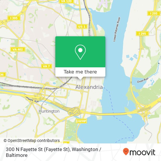 Mapa de 300 N Fayette St (Fayette St), Alexandria, VA 22314