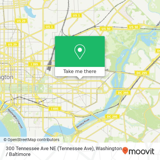 300 Tennessee Ave NE (Tennessee Ave), Washington, DC 20002 map