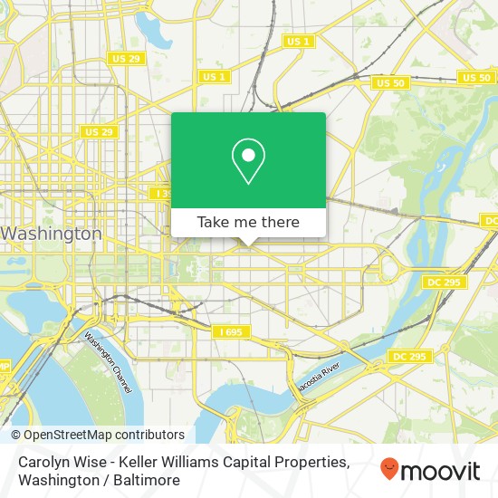 Mapa de Carolyn Wise - Keller Williams Capital Properties, 519 C St NE