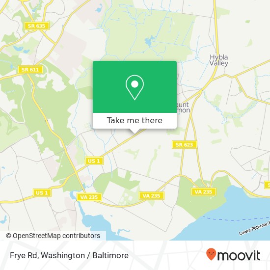 Mapa de Frye Rd, Alexandria, VA 22309