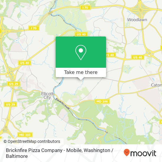 Bricknfire Pizza Company - Mobile, 418 Oella Ave map