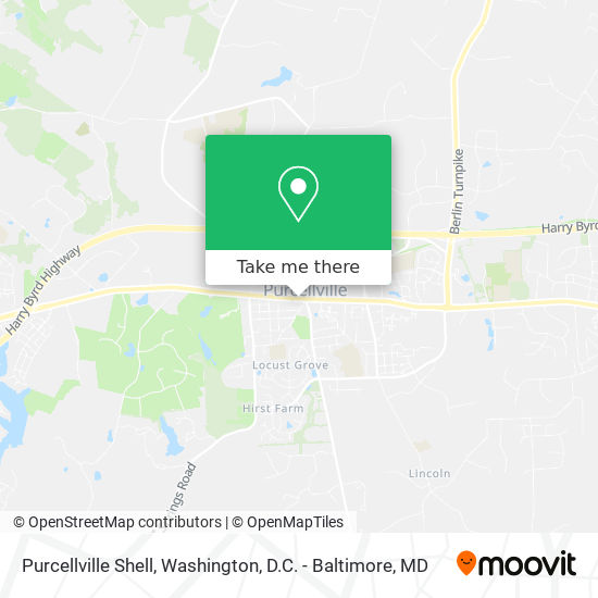 Purcellville Shell map