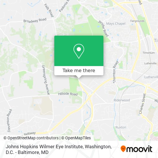 Mapa de Johns Hopkins Wilmer Eye Institute
