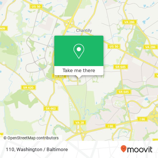 Mapa de 110, 14150 Parkeast Cir #110, Chantilly, VA 20151, USA