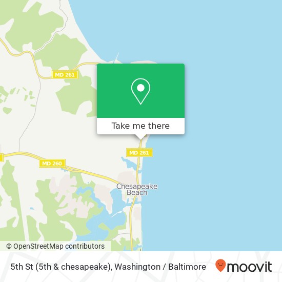 Mapa de 5th St (5th & chesapeake), North Beach, MD 20714