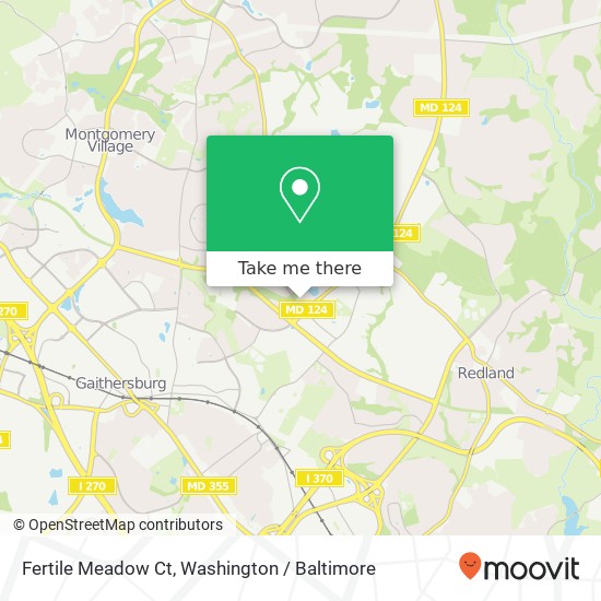 Mapa de Fertile Meadow Ct, Gaithersburg, MD 20877