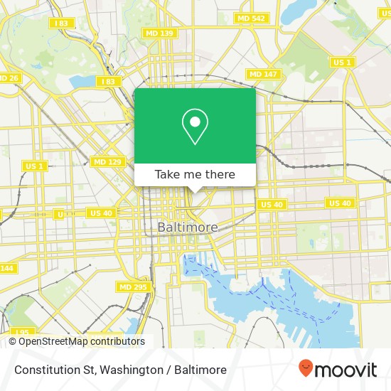Mapa de Constitution St, Baltimore, MD 21202