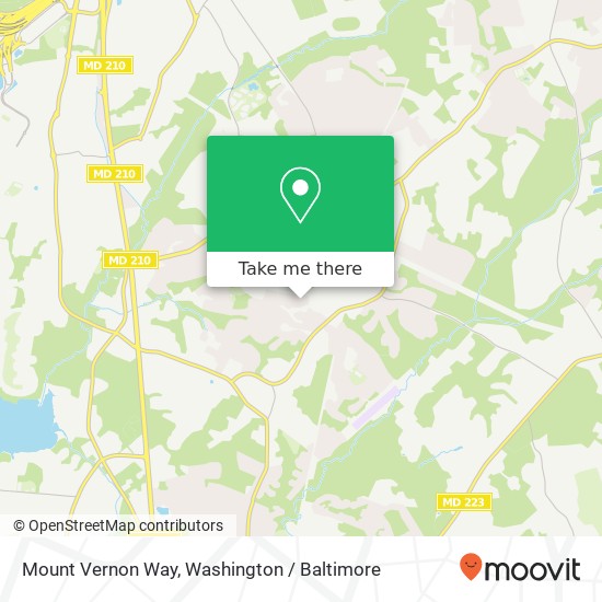 Mapa de Mount Vernon Way, Fort Washington, MD 20744