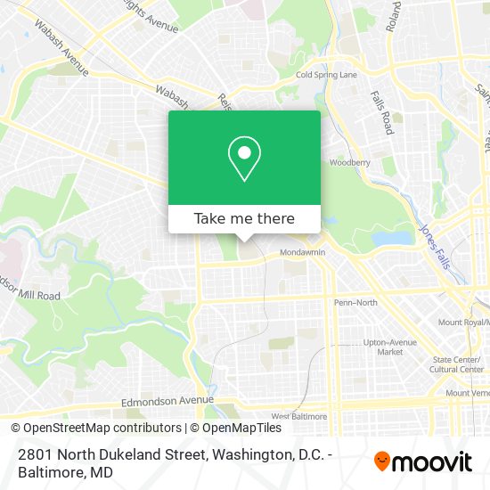 2801 North Dukeland Street map