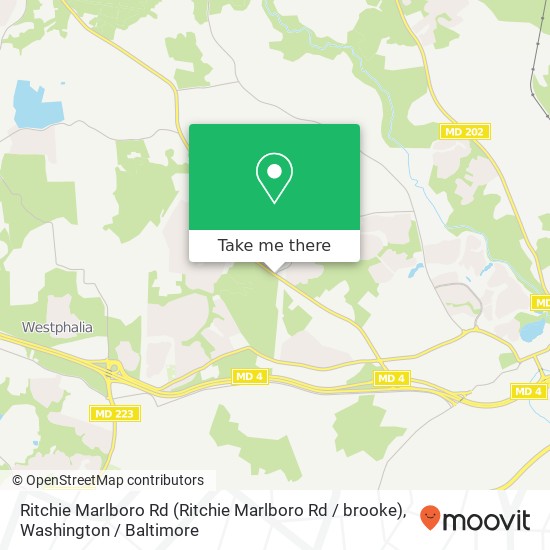 Mapa de Ritchie Marlboro Rd (Ritchie Marlboro Rd / brooke), Upper Marlboro (MARLBORO), MD 20772