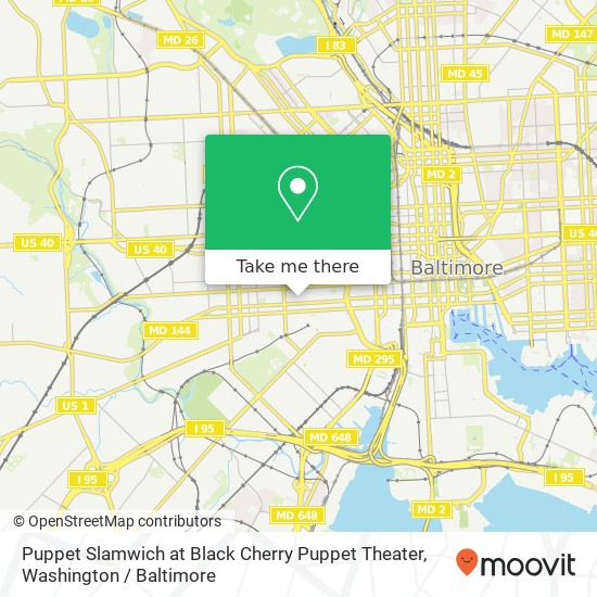 Mapa de Puppet Slamwich at Black Cherry Puppet Theater