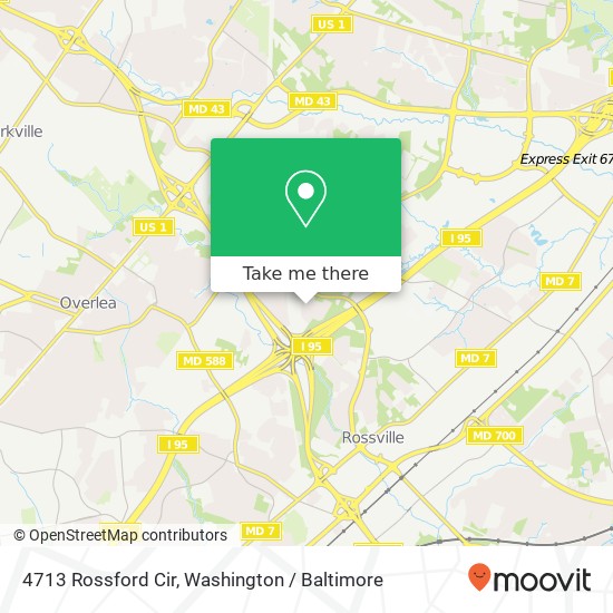 4713 Rossford Cir, Rosedale, MD 21237 map