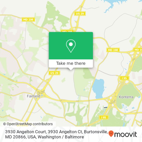3930 Angelton Court, 3930 Angelton Ct, Burtonsville, MD 20866, USA map