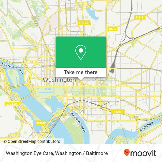 Mapa de Washington Eye Care, 801 Pennsylvania Ave NW