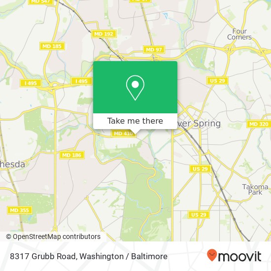 8317 Grubb Road, 8317 Grubb Rd, Silver Spring, MD 20910, USA map