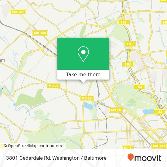 3801 Cedardale Rd, Baltimore, MD 21215 map