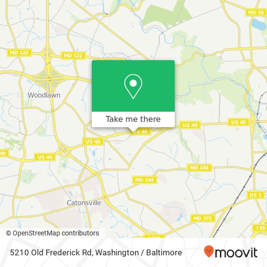 Mapa de 5210 Old Frederick Rd, Baltimore, MD 21229