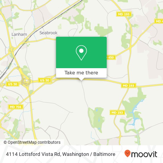 Mapa de 4114 Lottsford Vista Rd, Bowie, MD 20721