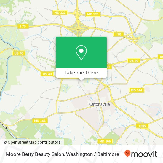 Mapa de Moore Betty Beauty Salon, 20 Roberts Ave