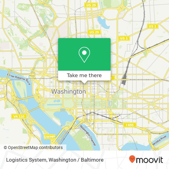 Logistics System, 1100 G St NW map