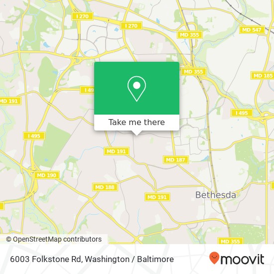 6003 Folkstone Rd, Bethesda, MD 20817 map