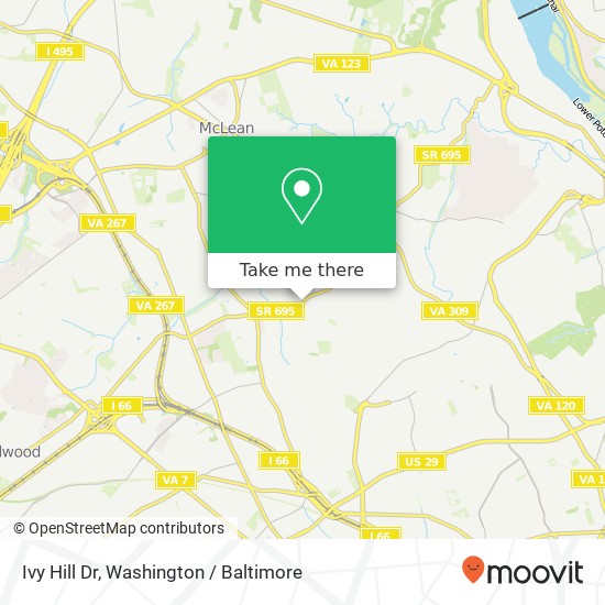 Mapa de Ivy Hill Dr, McLean, VA 22101