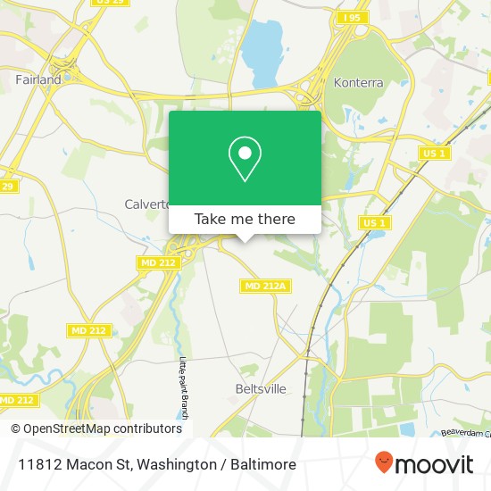 Mapa de 11812 Macon St, Beltsville, MD 20705