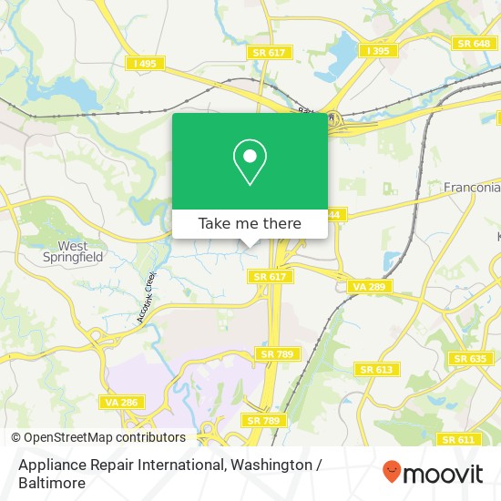 Appliance Repair International, Spring Garden Dr map