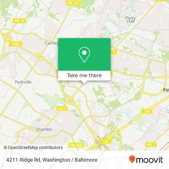 Mapa de 4211 Ridge Rd, Nottingham, MD 21236