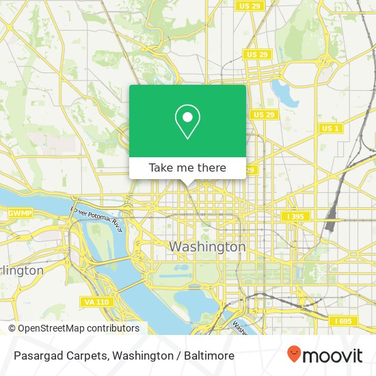 Pasargad Carpets, 1217 Connecticut Ave NW map