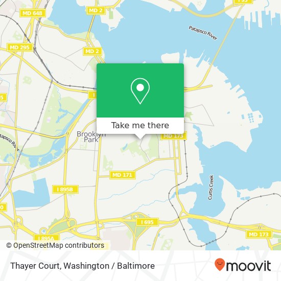 Mapa de Thayer Court, Thayer Ct, Baltimore, MD 21225, USA