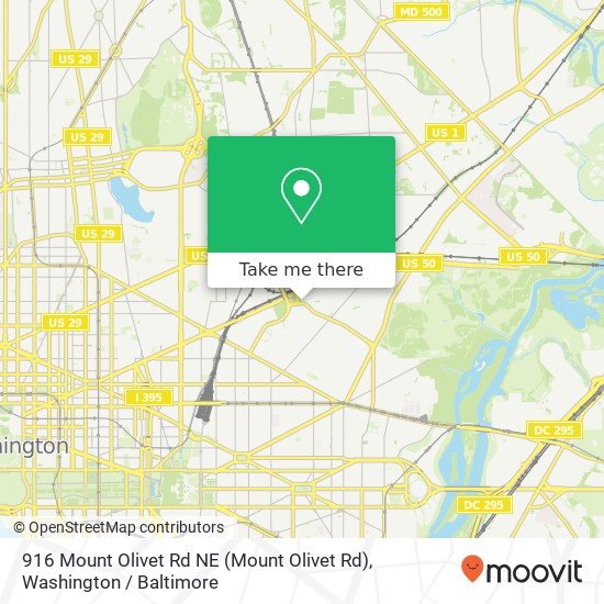 916 Mount Olivet Rd NE (Mount Olivet Rd), Washington, DC 20002 map