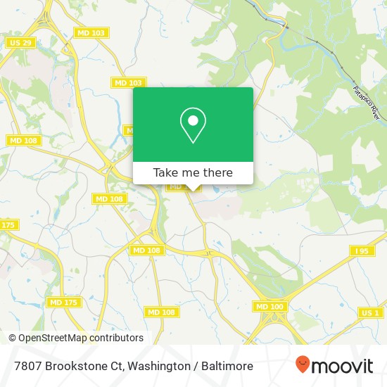 Mapa de 7807 Brookstone Ct, Ellicott City, MD 21043