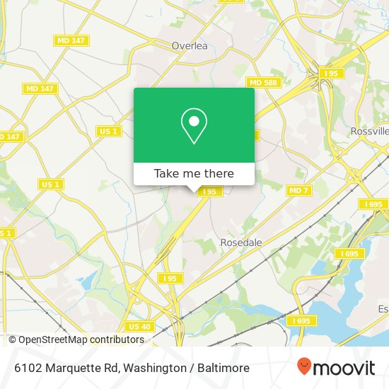 6102 Marquette Rd, Baltimore, MD 21206 map