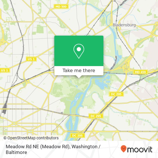 Mapa de Meadow Rd NE (Meadow Rd), Washington, DC 20002