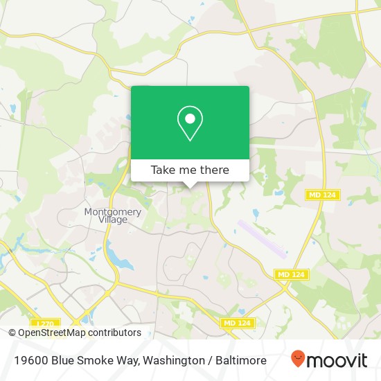 Mapa de 19600 Blue Smoke Way, Gaithersburg, MD 20879