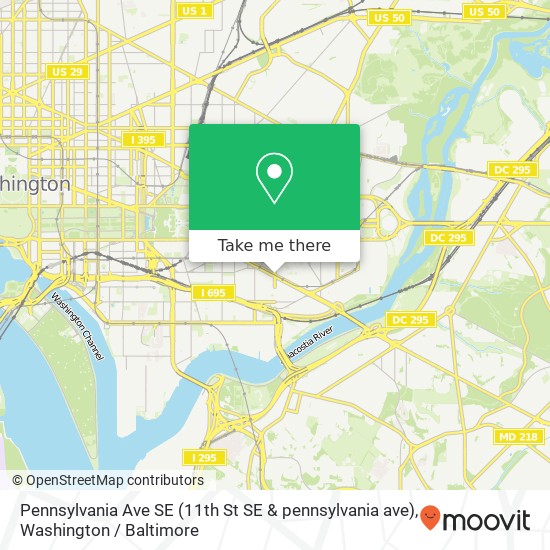 Pennsylvania Ave SE (11th St SE & pennsylvania ave), Washington, DC 20003 map