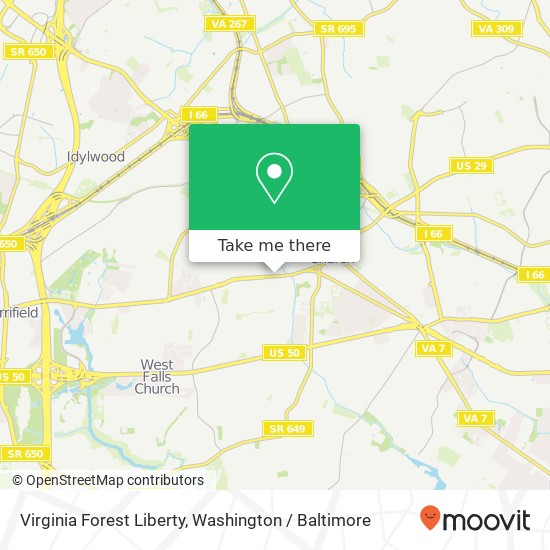 Mapa de Virginia Forest Liberty, 702 S Washington St