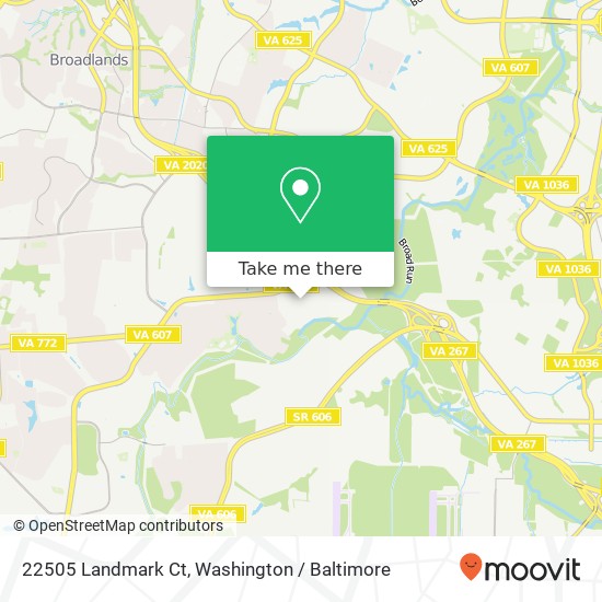 Mapa de 22505 Landmark Ct, Ashburn, VA 20148