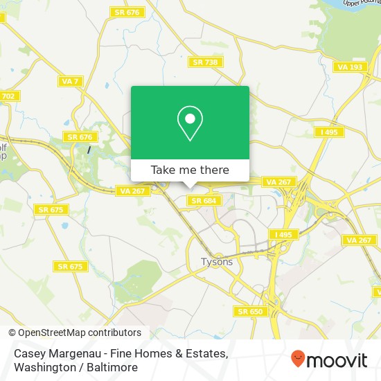 Mapa de Casey Margenau - Fine Homes & Estates, 8478 Tyco Rd